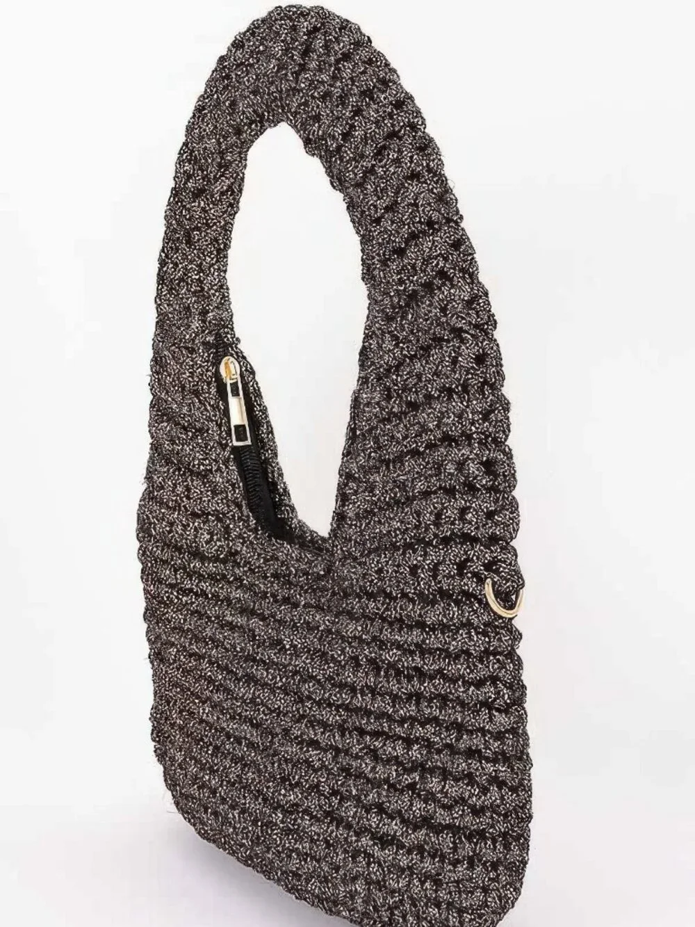 Crochet Woven Hobo Bag